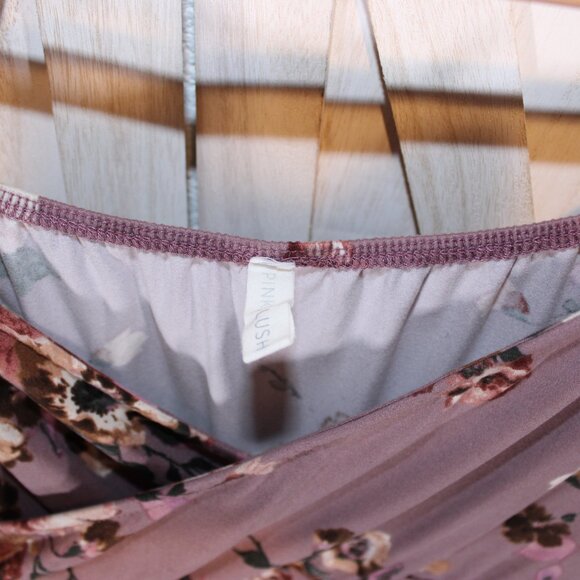 PinkBlush Mauve Floral Maternity Size Small Maxi Dress - Picture 5 of 8